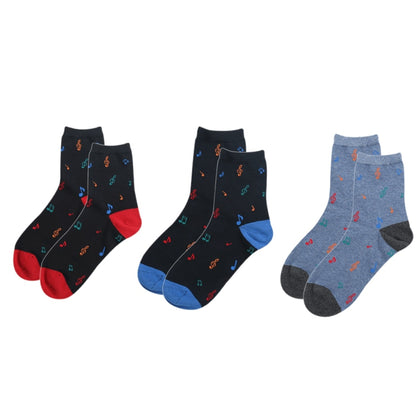 DONG AI Fashion Men's Musical Socks Combed Cotton Creative Casual Happy Crew Sox Hip Hop Street Style Calcetines Meias Male