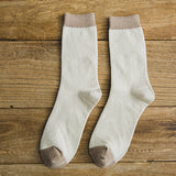 Socks Man Autumn Winter New Men Cotton Crew Socks for Male Patchwork Colors Classic Business Men's Socks Dress Meias