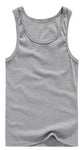 Hot Sale 3pcs 100% Cotton Mens Sleeveless Tank Top Solid Muscle Vest Undershirts O-neck Gymclothing Tees Tops