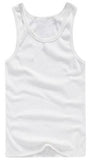 Hot Sale 3pcs 100% Cotton Mens Sleeveless Tank Top Solid Muscle Vest Undershirts O-neck Gymclothing Tees Tops