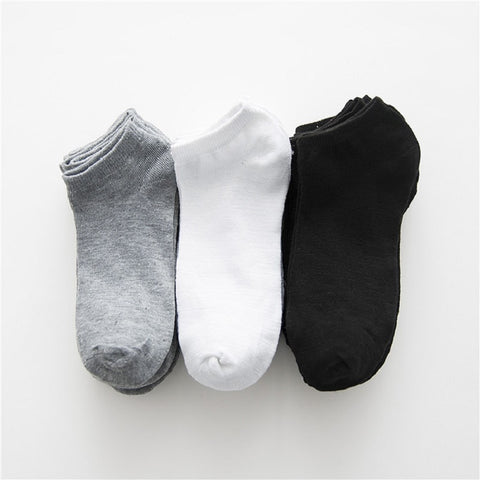 Men Socks Cotton White Black Gray Three Colors and Ten Pairs Warm Boat Socks Hot Style Short Socks