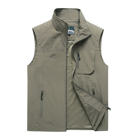 Summer Vest Men Casual Men Vest Plus Size 7XL Waistcoat Male Outerwear Quick Dry Breathable Mesh Line Vest Sleeveless Jackets