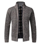 Hot 2020 New Men's Jacket Collar Zipper Jackets Men Solid Cotton Thick Warm Casual Sweater Coat