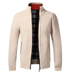 Hot 2020 New Men's Jacket Collar Zipper Jackets Men Solid Cotton Thick Warm Casual Sweater Coat