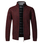 Hot 2020 New Men's Jacket Collar Zipper Jackets Men Solid Cotton Thick Warm Casual Sweater Coat