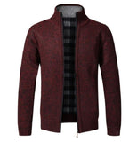 Hot 2020 New Men's Jacket Collar Zipper Jackets Men Solid Cotton Thick Warm Casual Sweater Coat