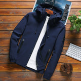 2020 New Brand Jacket Men Zipper Winter Spring Autumn Casual Solid Hooded Jackets Men's Outwear Slim Fit High Quality M-8XL 46
