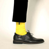 okdeals fashion mens socks combed cotton solid color business socks for man british style multi-colored week socks for men dress